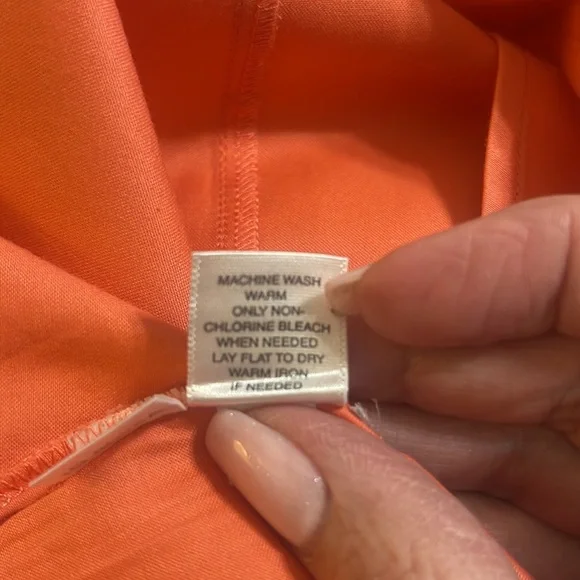 Ann Taylor Button Down Fitted Salmon Shirt - Picture 9 of 10